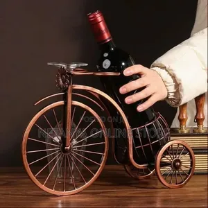 Vintage Tricycle Shaped Wine Rack and Glass Holder