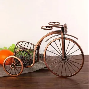 Vintage Tricycle Shaped Wine Rack and Glass Holder