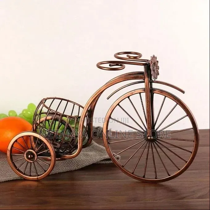 Vintage Tricycle Shaped Wine Rack and Glass Holder