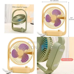 Rechargeable Desk Fan - Multicolor
