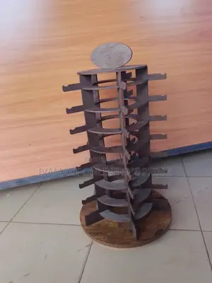 Round Rotating Wooden Sunglasses Display Stand - Holds 40 PCS