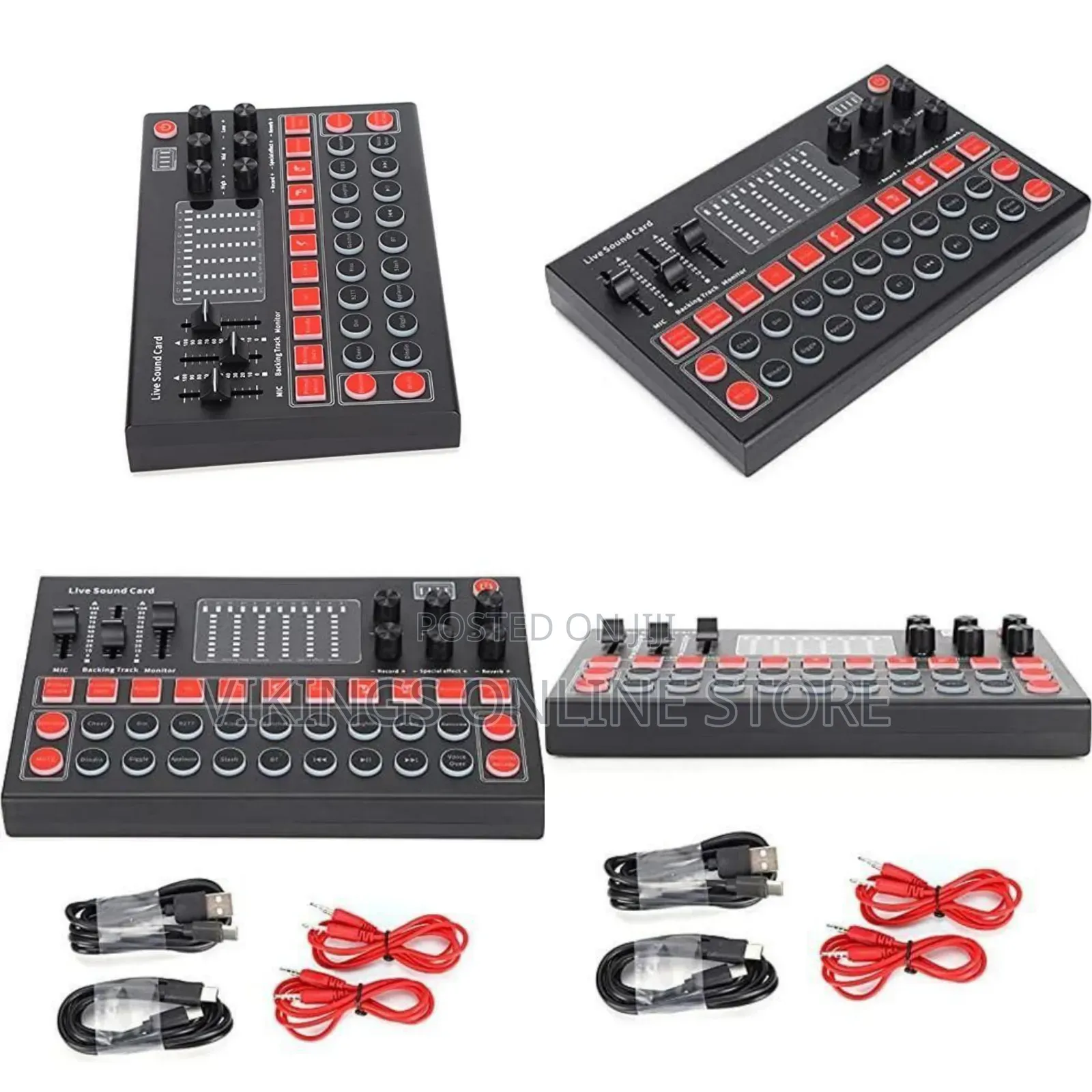 Portable Live Sound Card / Audio Mixer - Multicolor