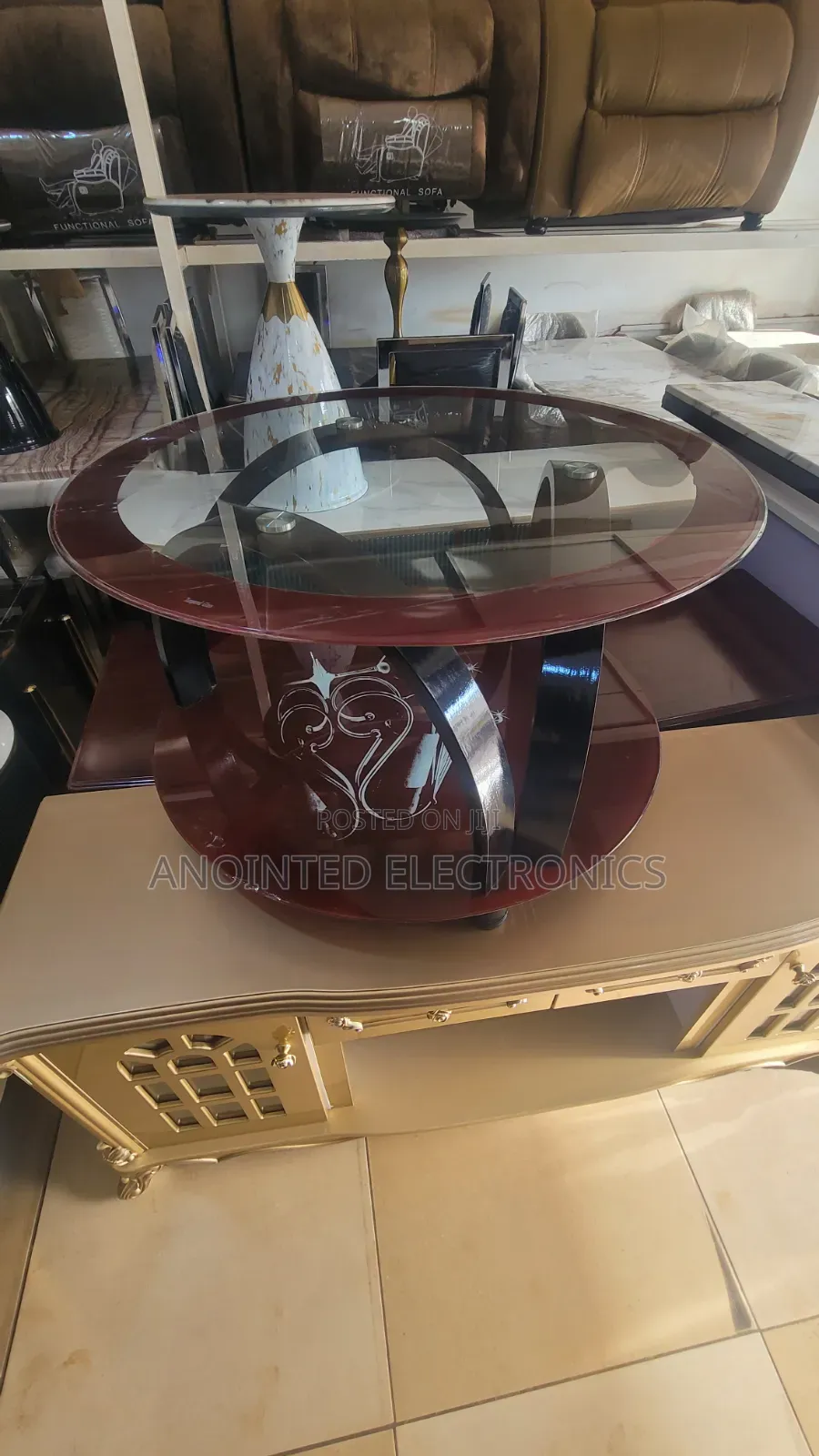 Round Center Glass Table