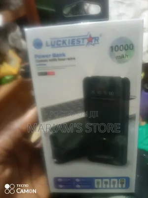 Luckiest Brand 10,000 Mah Power Bank With Integrated Cables.