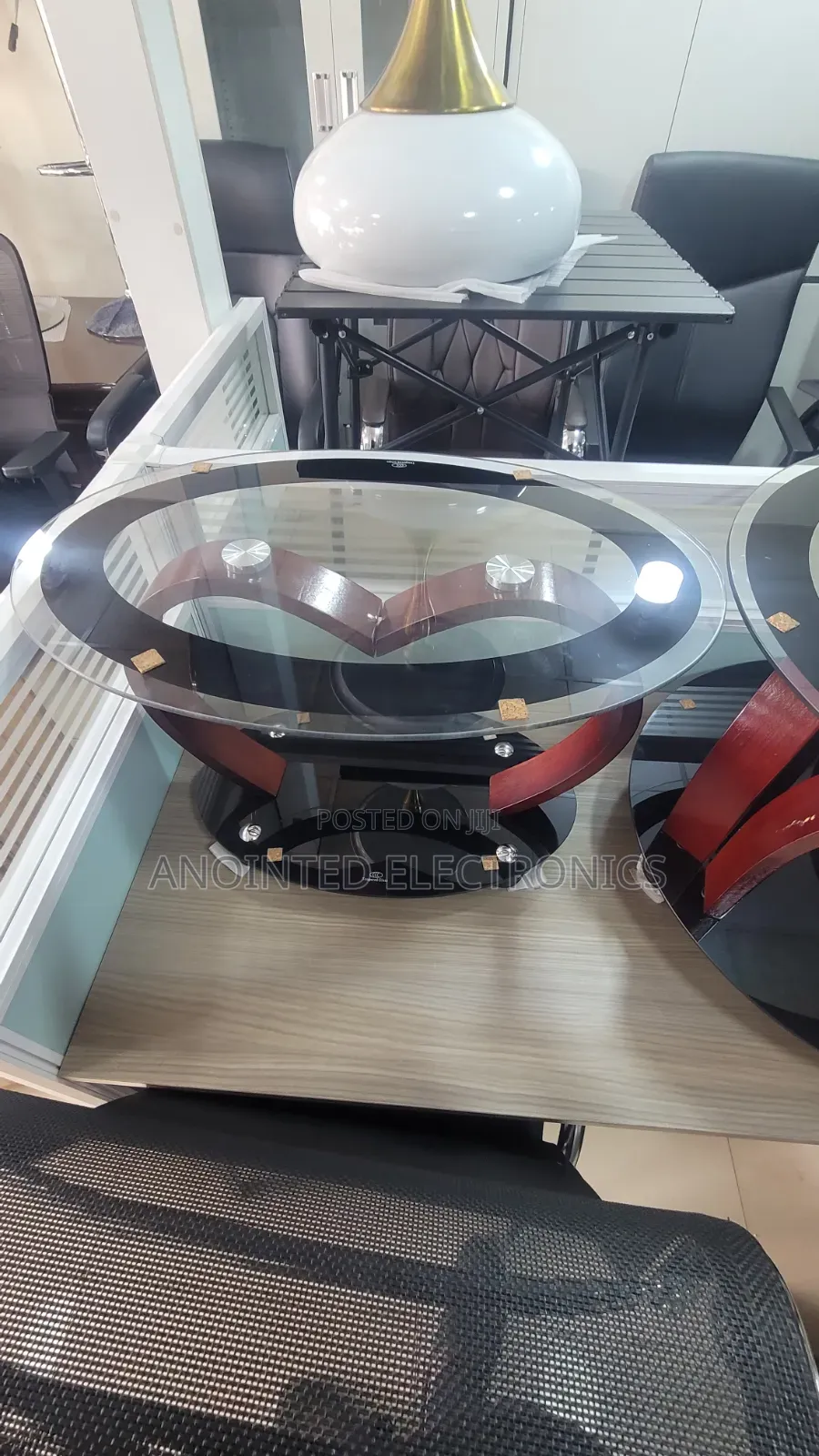 Oval Glass Table