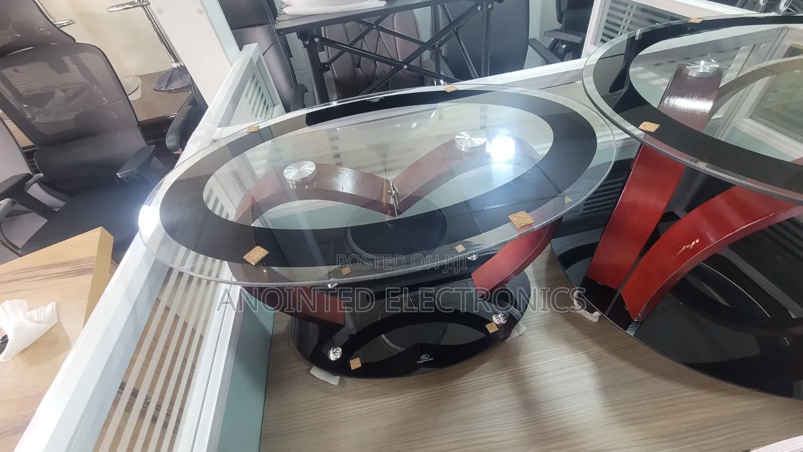 Oval Glass Coffee Table