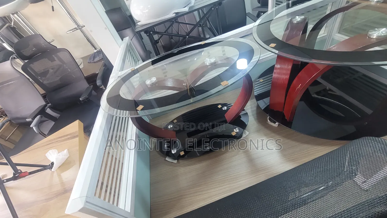Oval Glass Coffee Table