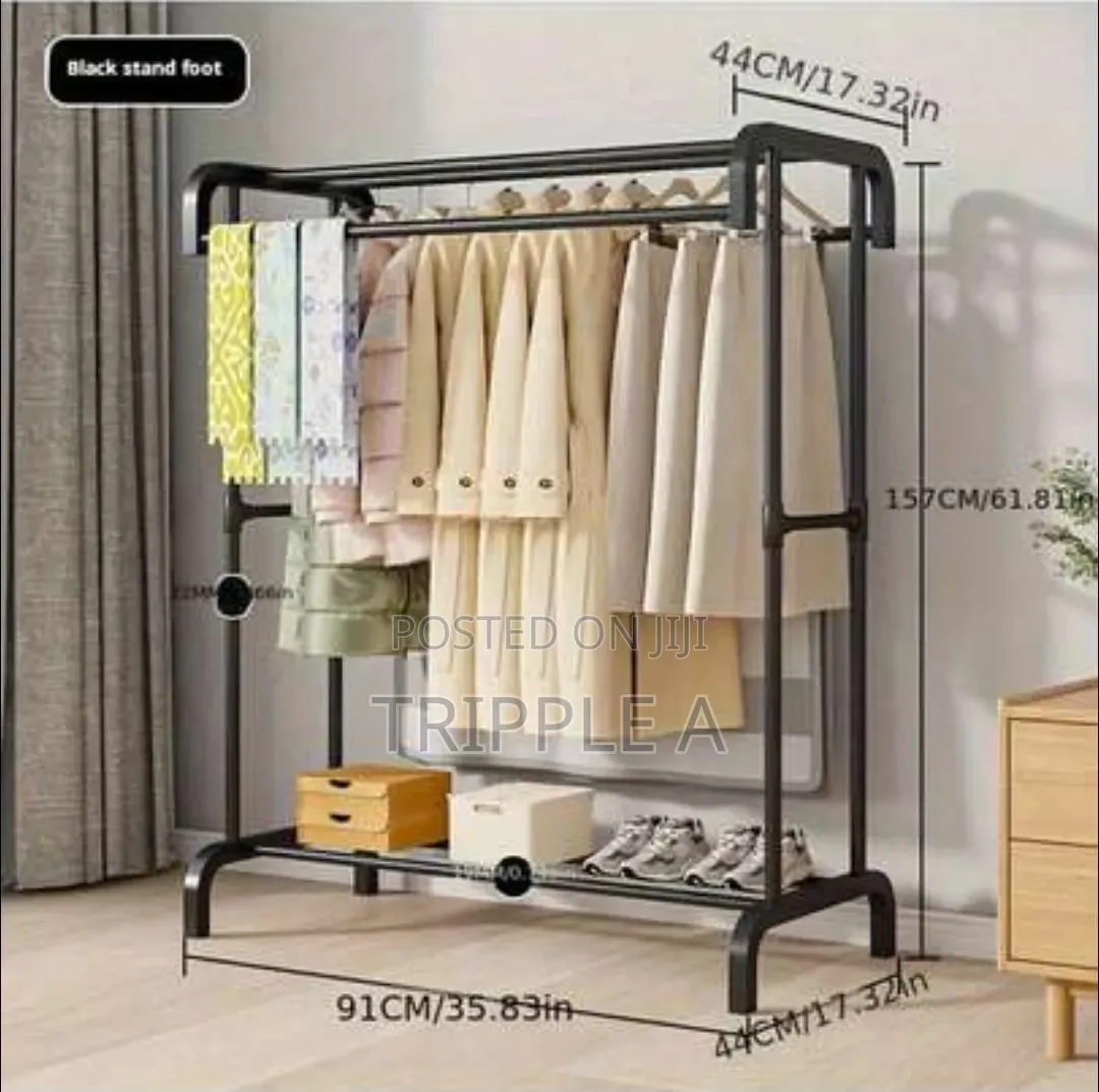 Modern Style Free Standing Metal Clothes Rack