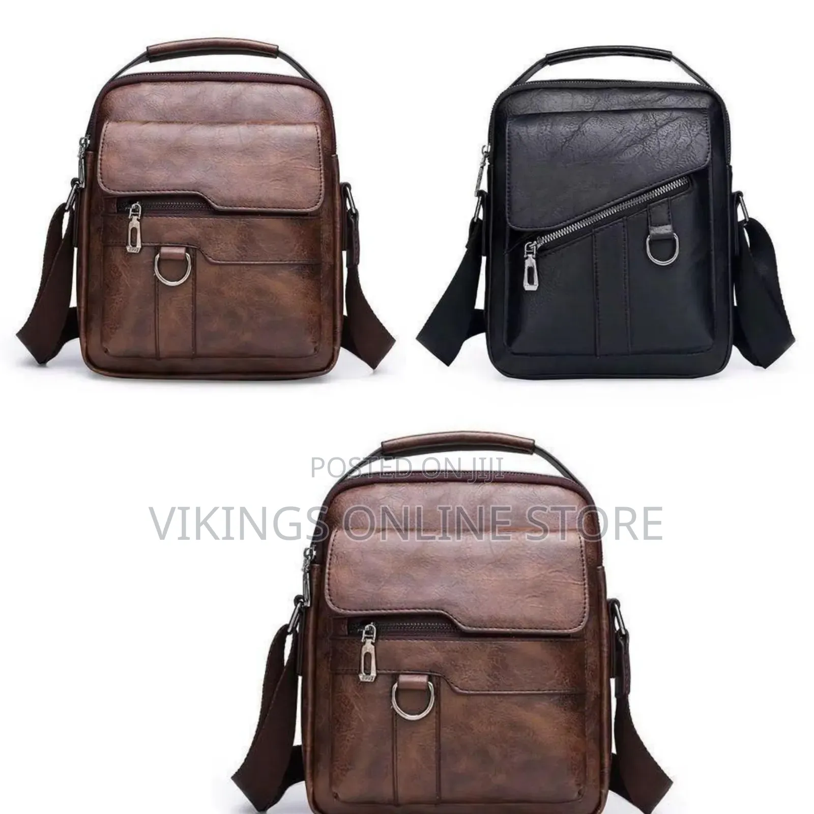 Sophisticated Vegan Leather Messenger Bag /Travel Crossbody-Multicolor
