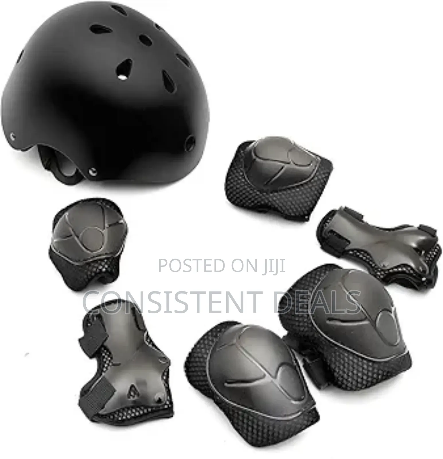 Abs Protective 7 Piece Set Knee Elbow Wrist Pads With Helmet
