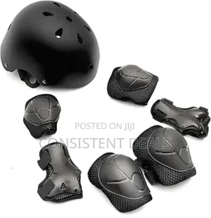 Abs Protective 7 Piece Set Knee Elbow Wrist Pads With Helmet