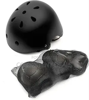 Abs Protective 7 Piece Set Knee Elbow Wrist Pads With Helmet