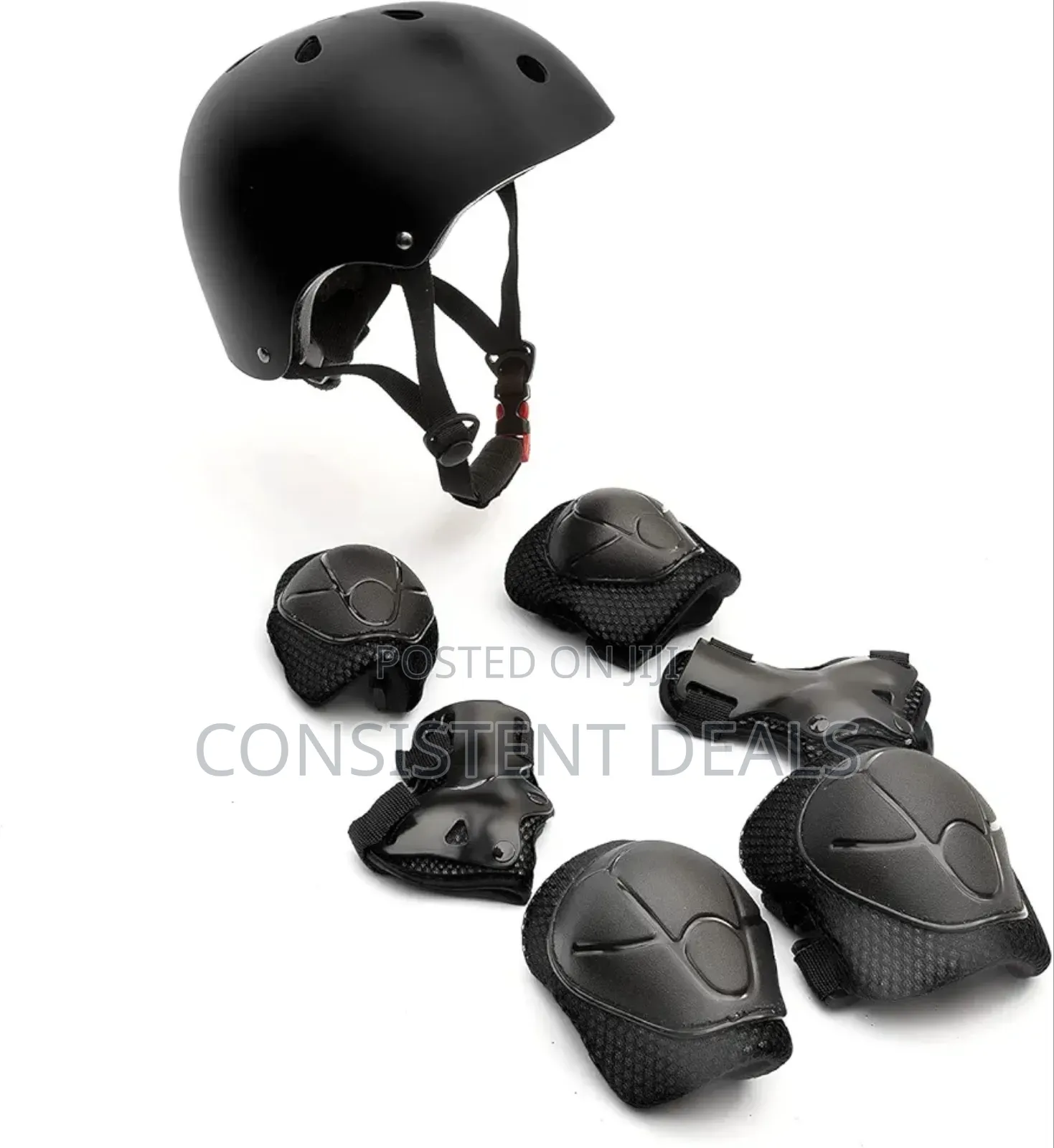 Abs Protective 7 Piece Set Knee Elbow Wrist Pads With Helmet