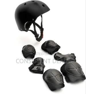 Abs Protective 7 Piece Set Knee Elbow Wrist Pads With Helmet