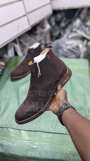 Classic Clarks Men's Suede Laceless Boots in Stock