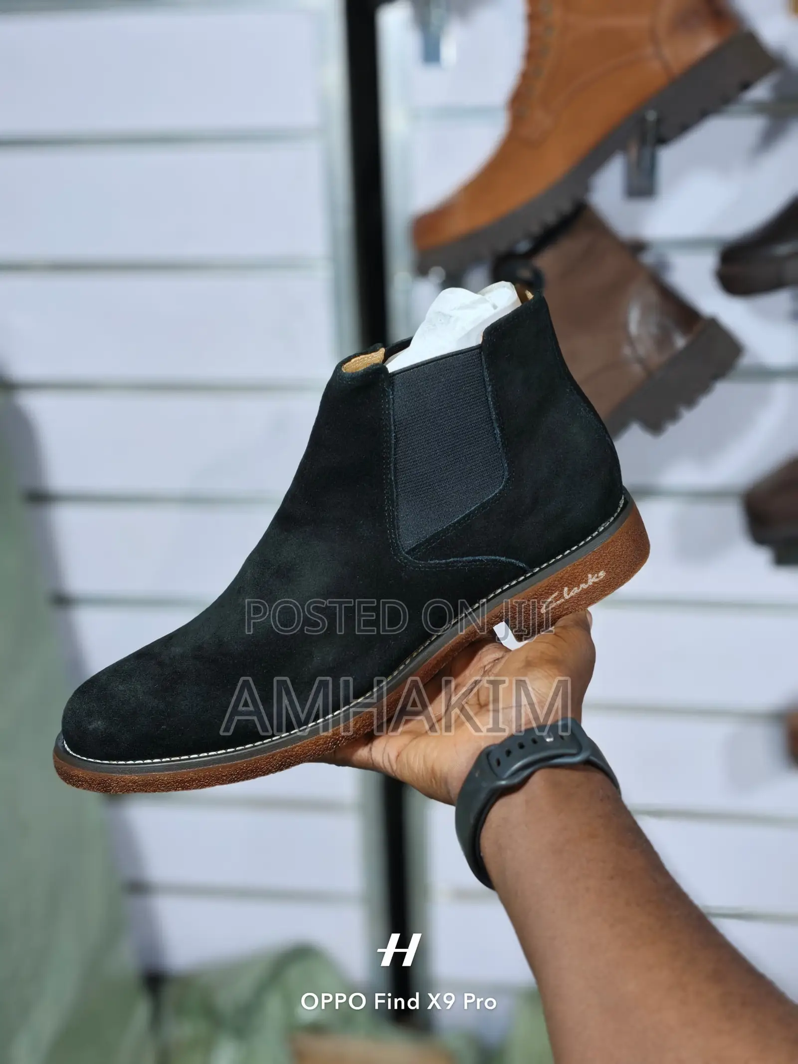 Classic Clarks Men's Suede Laceless Boots in Stock