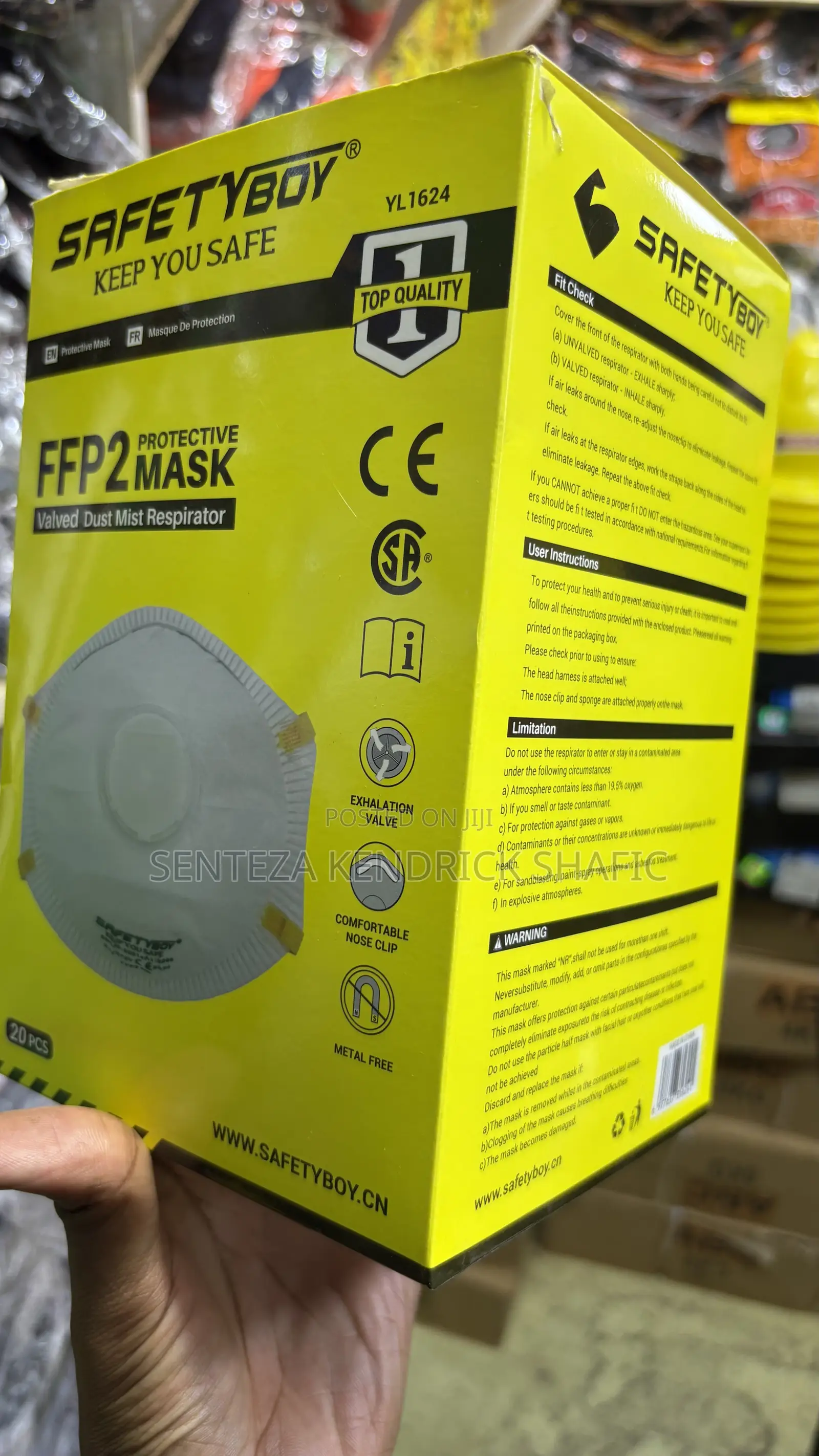 Ffp2 Face Mask With Valve (20pcs Pack)