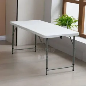 Picnic Plastic Foldable Table 120cm, Foldable Table - White
