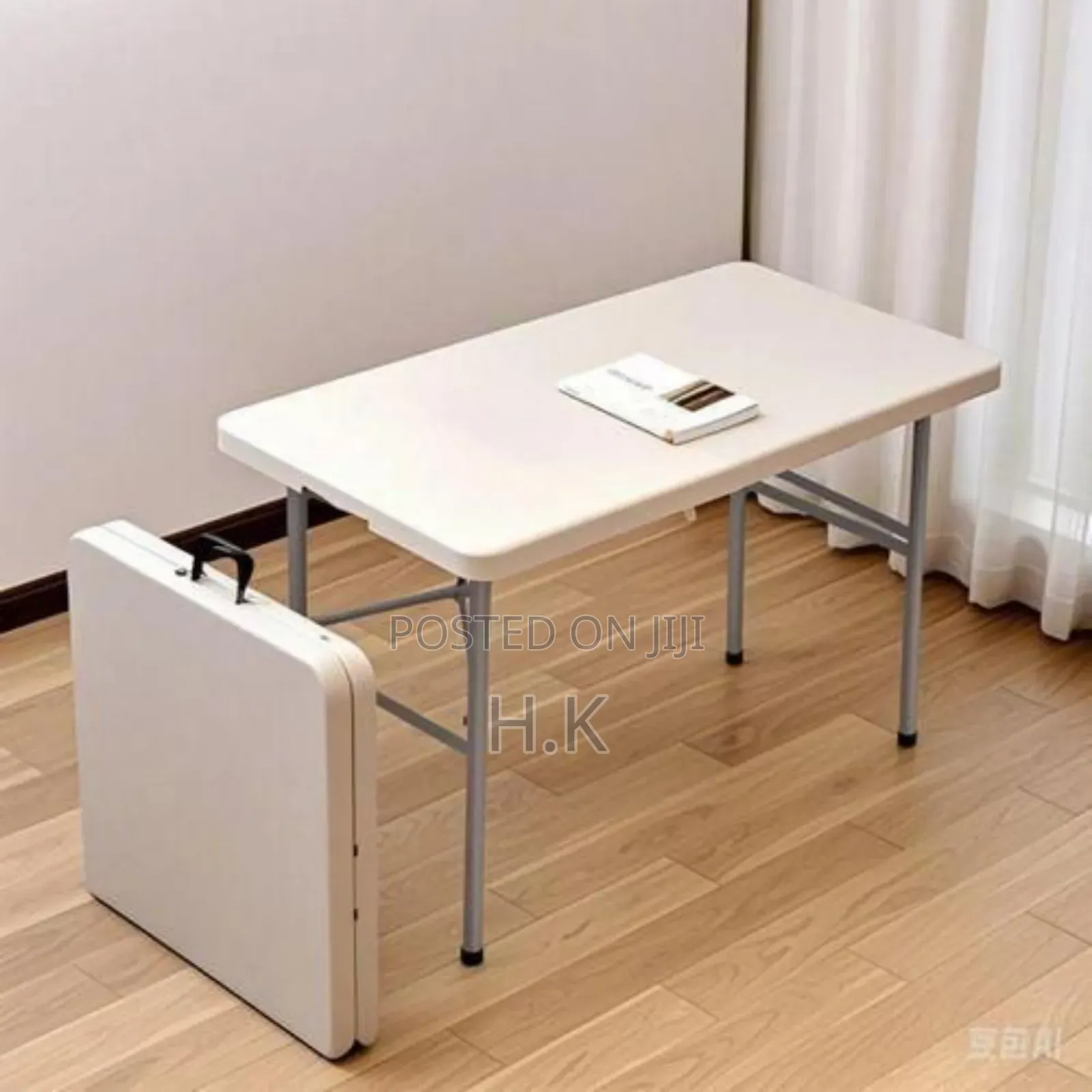 Picnic Plastic Foldable Table 120cm, Foldable Table - White