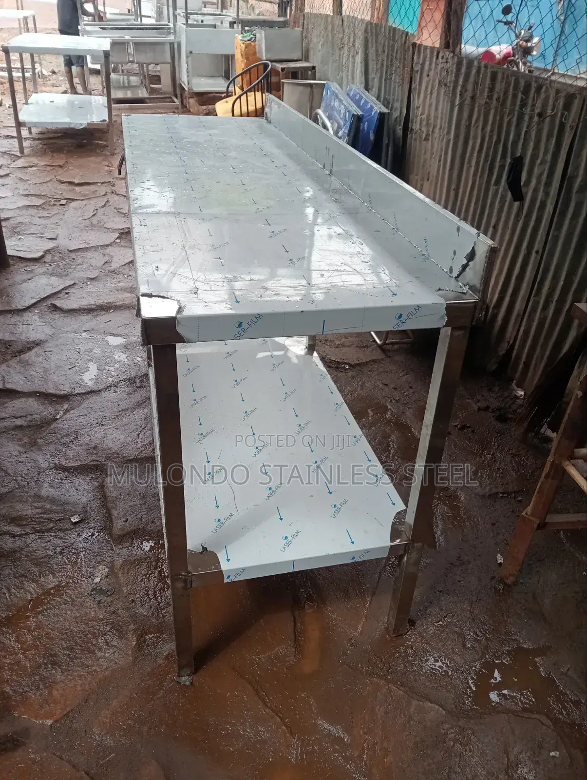 Stainless Steel Wall Table Double
