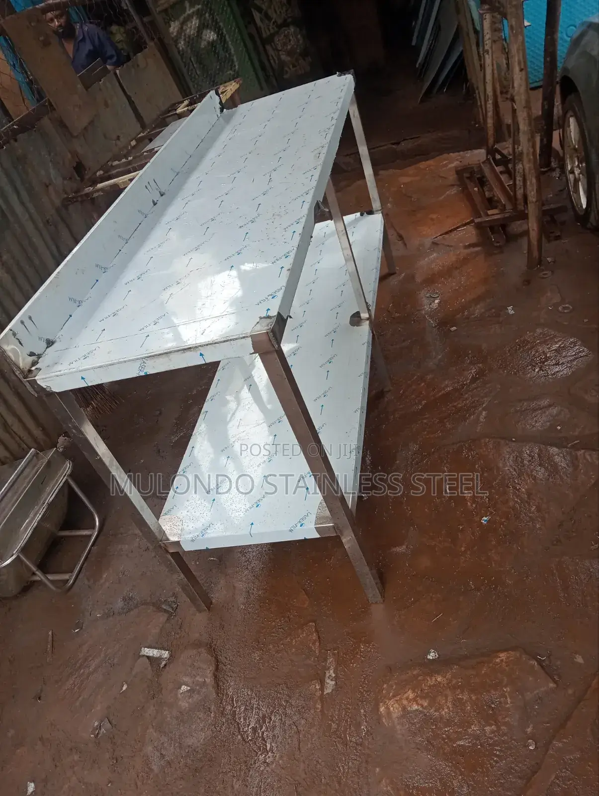 Stainless Steel Wall Table Double