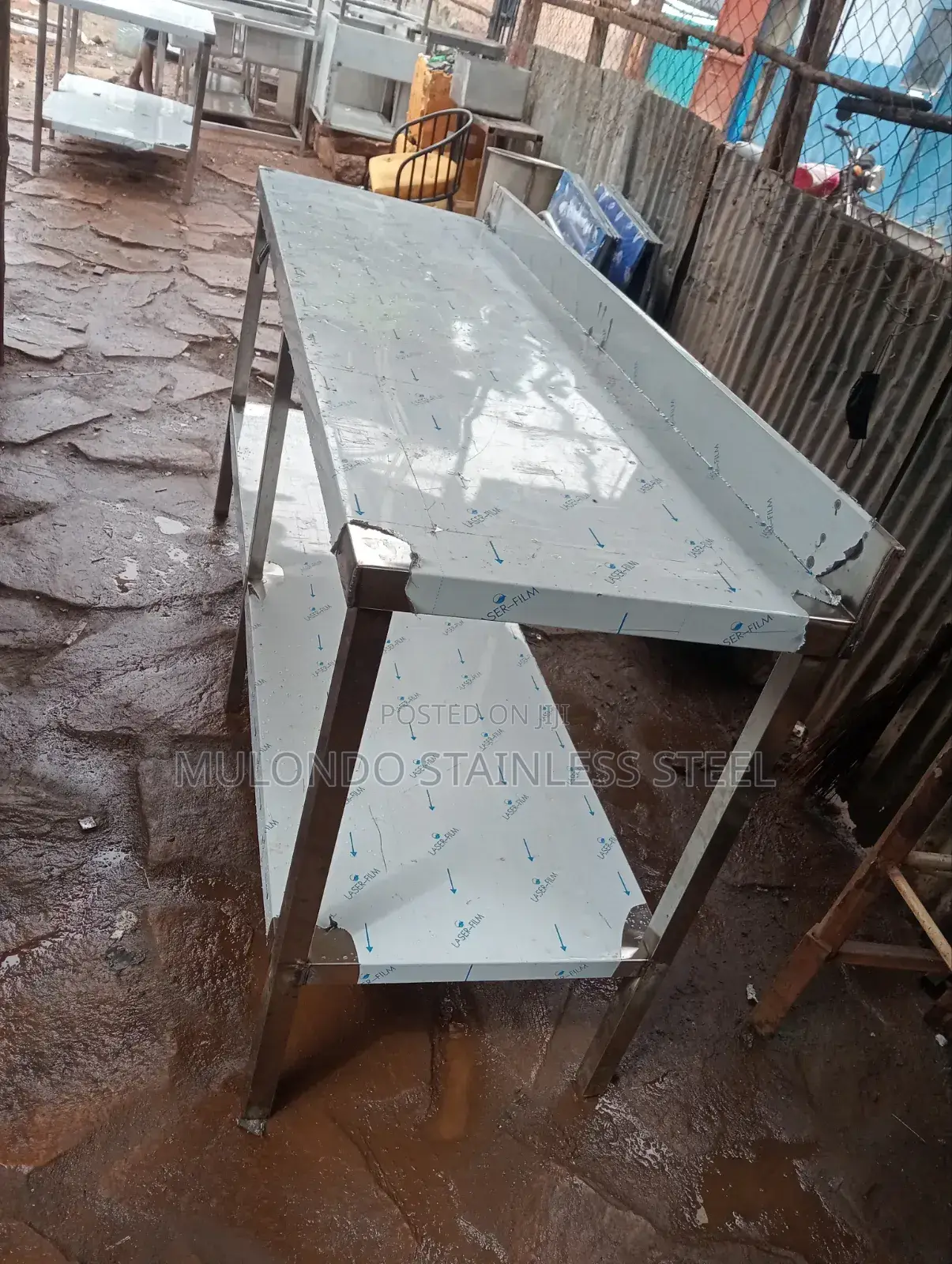Stainless Steel Wall Table Double