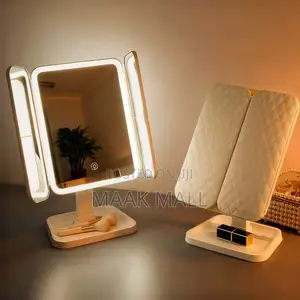 Portable 3 Led Makeup Folding Cosmetic Mirror (Rechargeable)