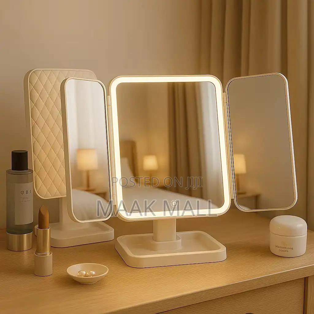 Portable 3 Led Makeup Folding Cosmetic Mirror (Rechargeable)