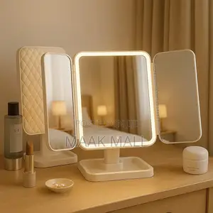 Portable 3 Led Makeup Folding Cosmetic Mirror (Rechargeable)