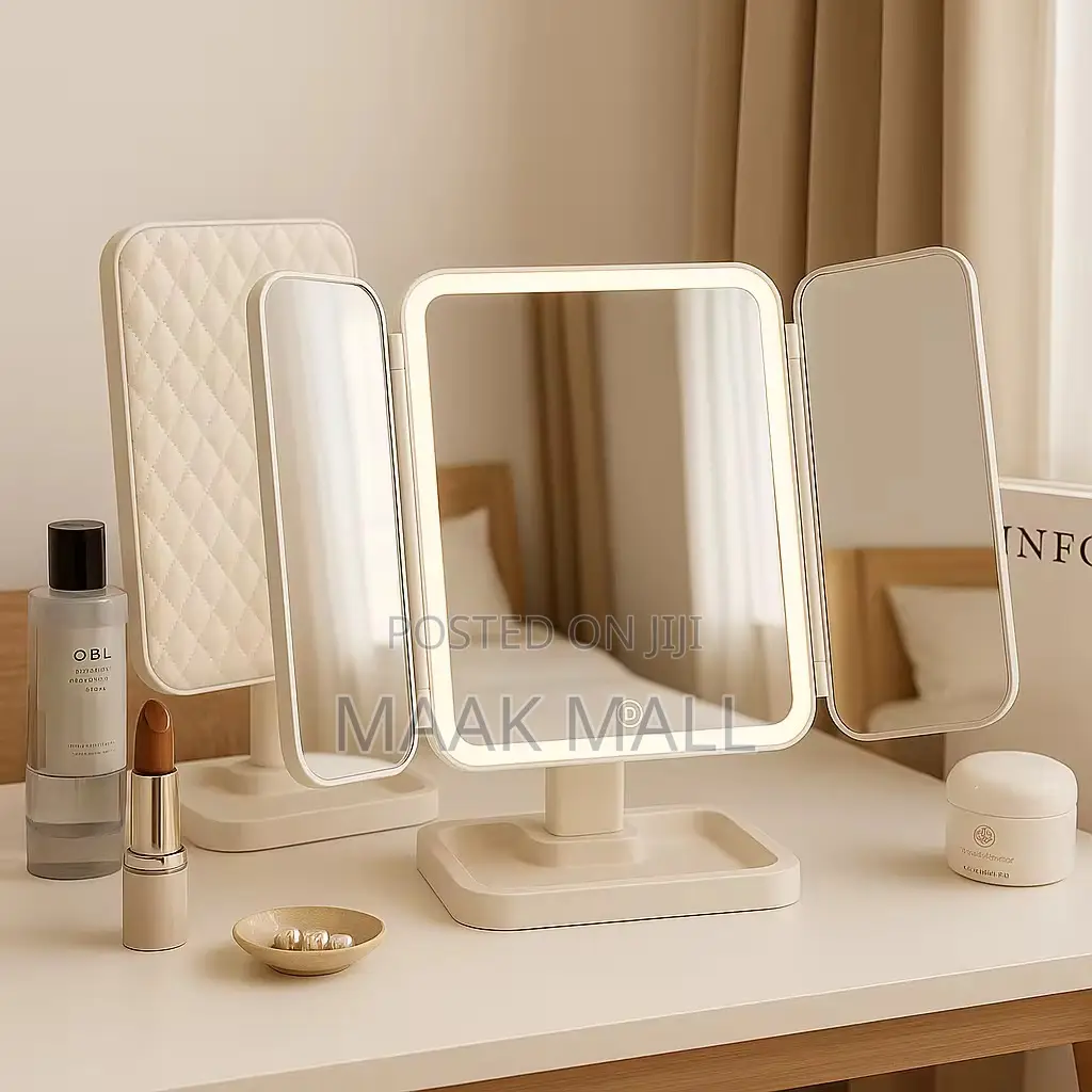 Portable 3 Led Makeup Folding Cosmetic Mirror (Rechargeable)