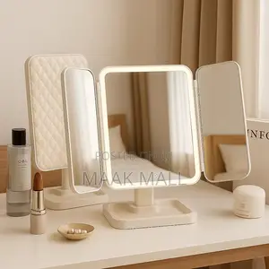 Portable 3 Led Makeup Folding Cosmetic Mirror (Rechargeable)