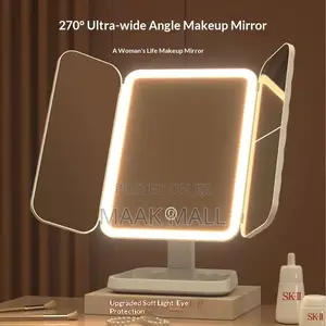Portable 3 Led Makeup Folding Cosmetic Mirror (Rechargeable)