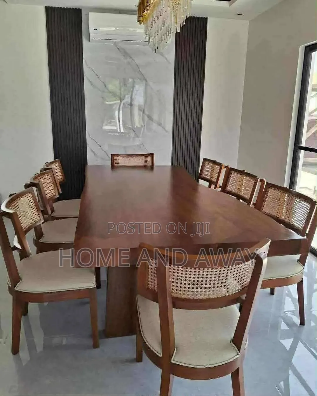 8 Seaters Wooden Dining Sets With Unique Seats 2,800,000/- Order Now