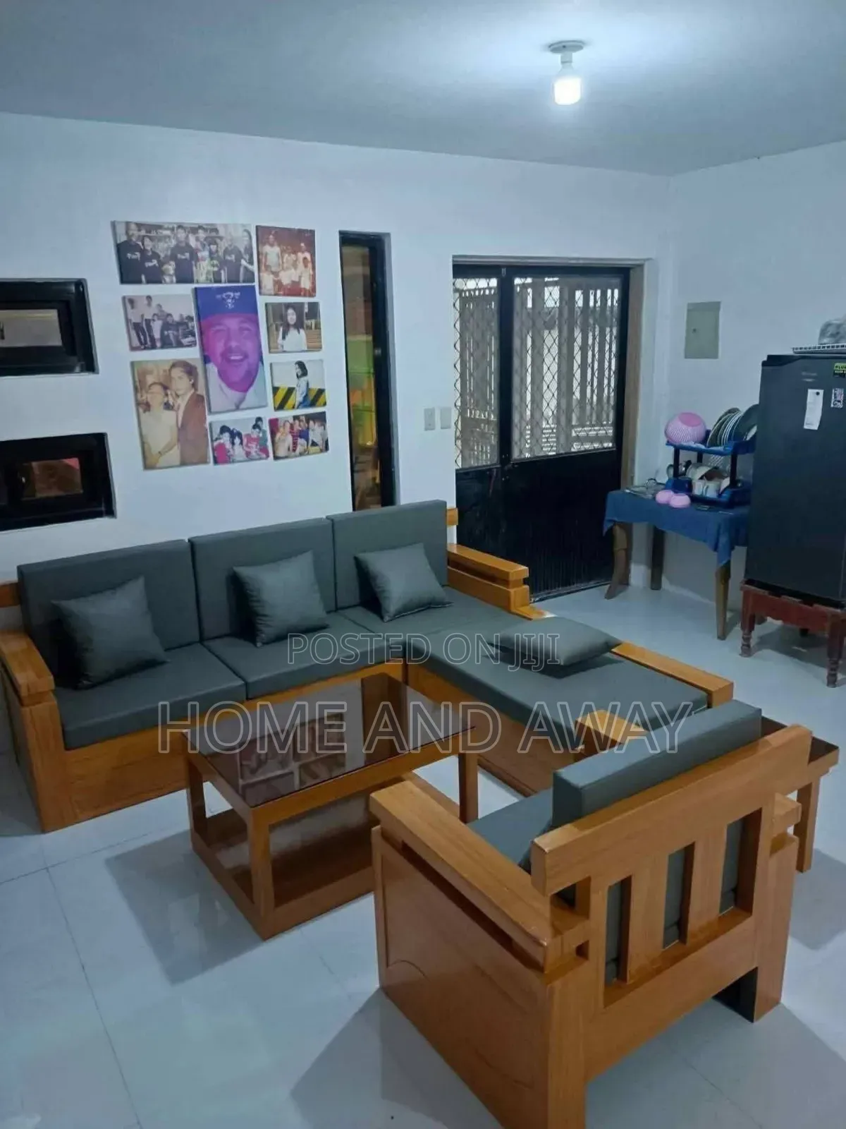 Wooden L Sofa Chairs From 1,500,000/- In Any Colour of Choice.