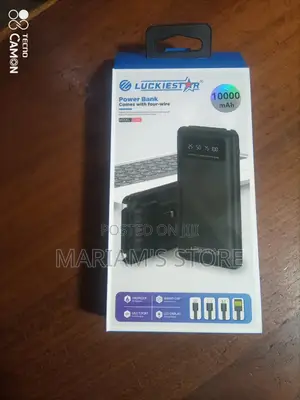 Luckiest Brand 10,000 Mah Power Bank With Integrated Cables.