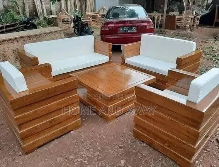 Seven Seaters Heavy Duty Wooden Sofa+ Center Table From 3,000,000/-