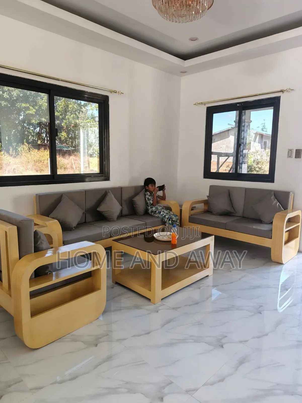 Polished Wooden Sofa Chairs 6 Seaters + Center Table From 2,500,000/-