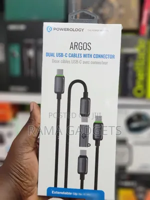 Powerology Argos Dual Usb-C Cables With Connector