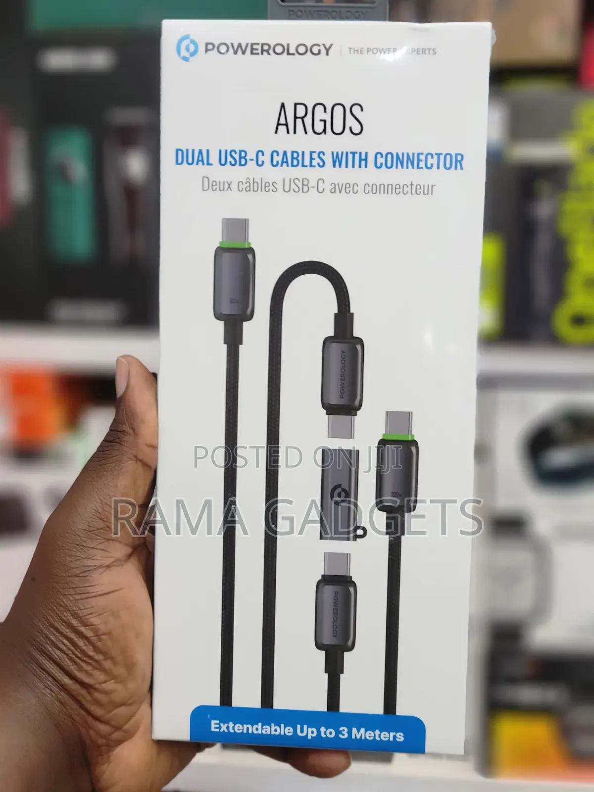 Powerology Argos Dual Usb-C Cables With Connector