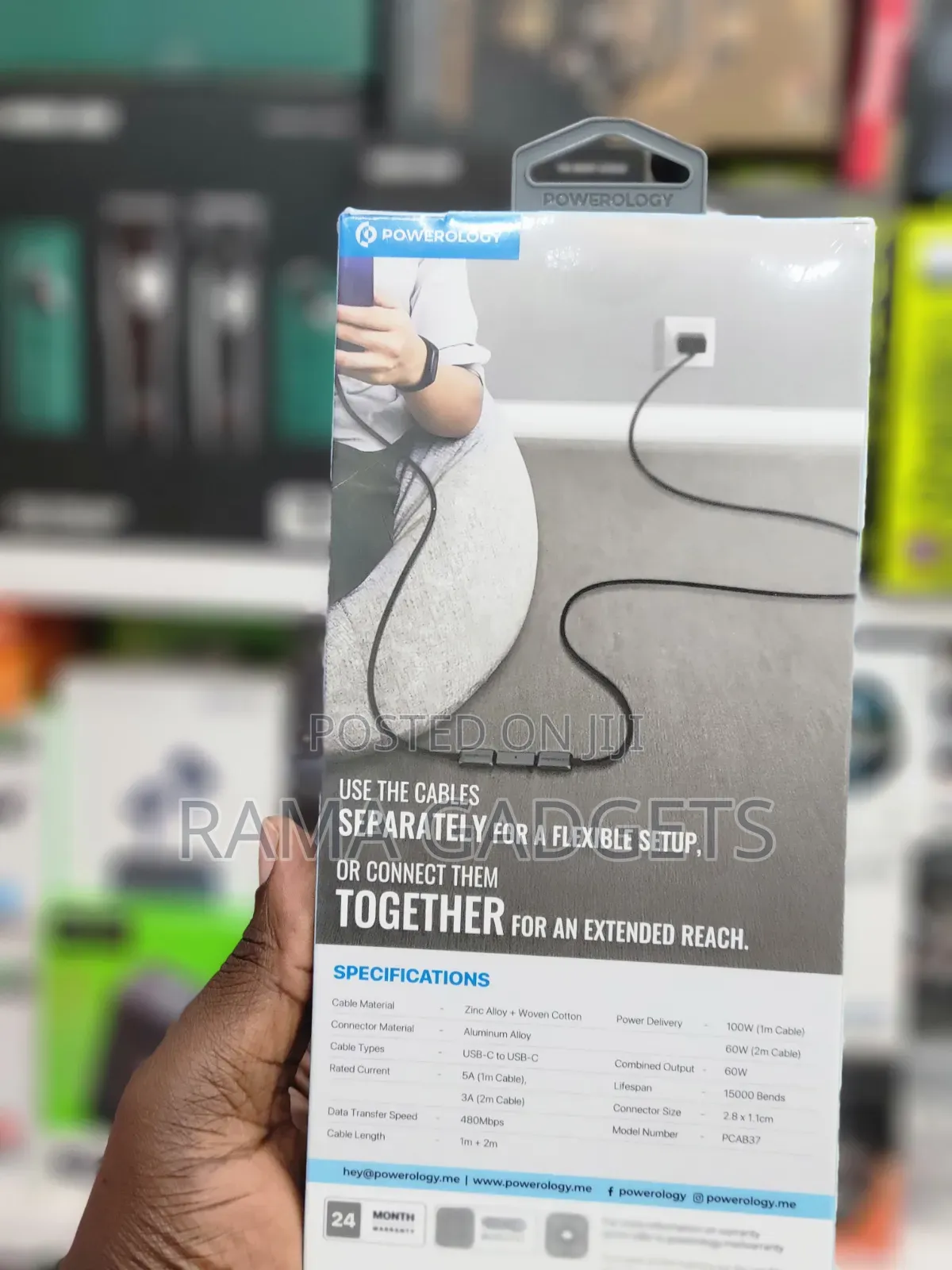 Powerology Argos Dual Usb-C Cables With Connector