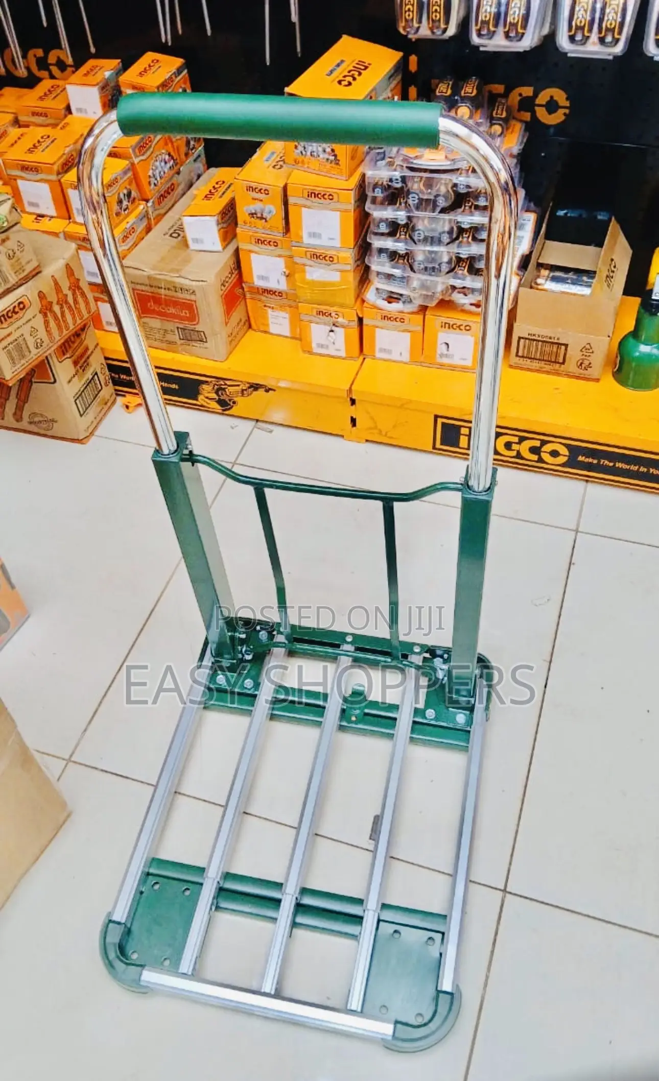 Folding Hand Trolley Designed for Material Handling and Cargo