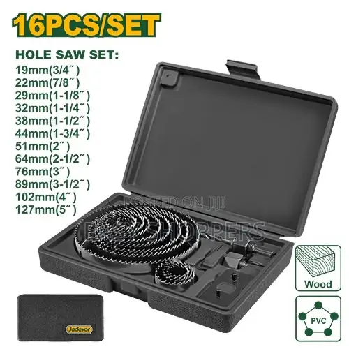 16pcs Carbon Steel Hole Saw Set Hole Saw Set for Plastic and Wood