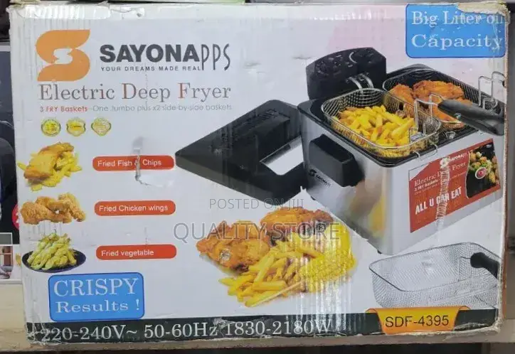 Sayona Electric Deep Fryer Double