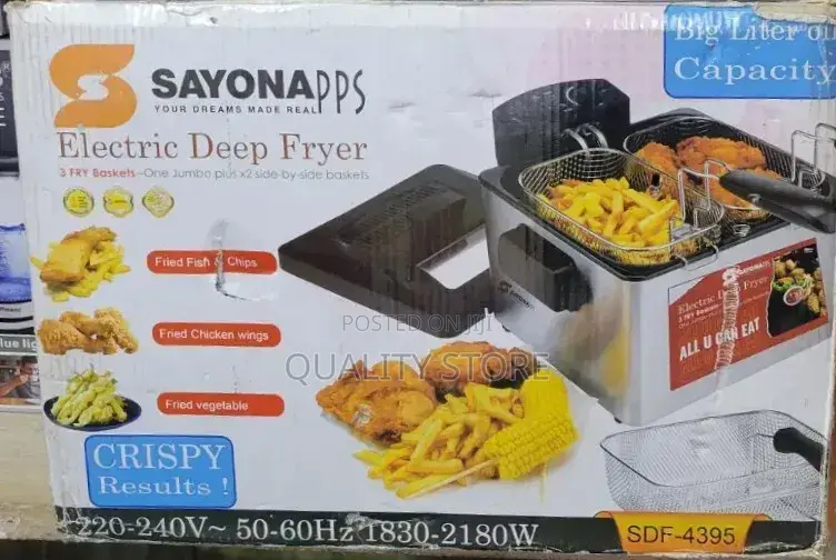 Sayona Electric Deep Fryer Double