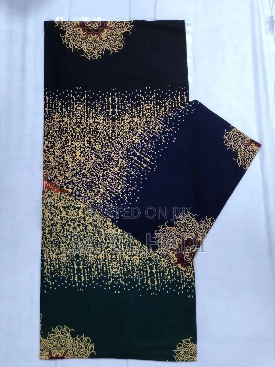 Original Ge-Waye (Geway) Baati - 100% High-Grade Cotton - Gold Print