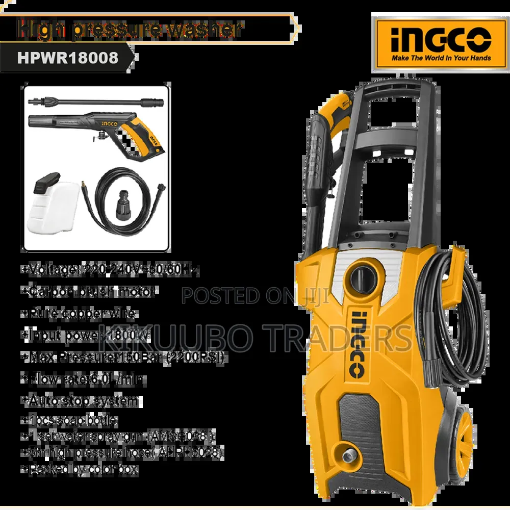 Ingco 1800w High Pressure Washer