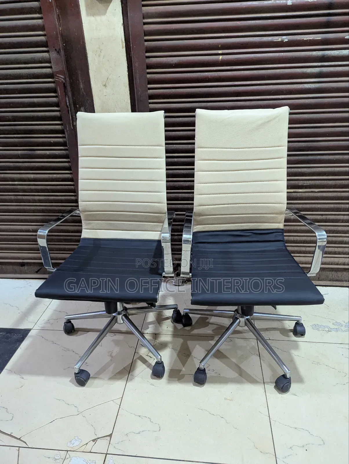Refurbished Long Back Leather Made Chairs,. Price for One Piece