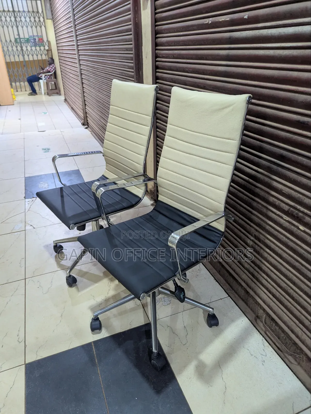 Refurbished Long Back Leather Made Chairs,. Price for One Piece
