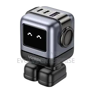 Ugreen Uno 65w Gan Usb-C Charger Robot Design 3-Port