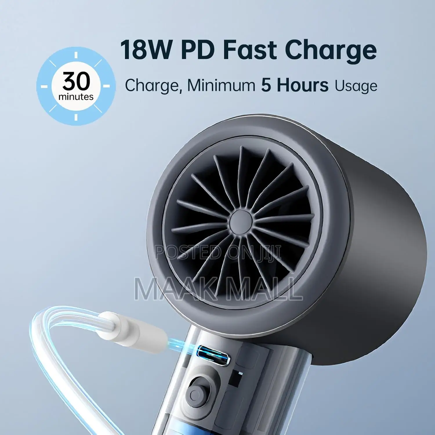 Portable Handheld Fan,Speedadjustable Turbo Mini Fan Rechargeable